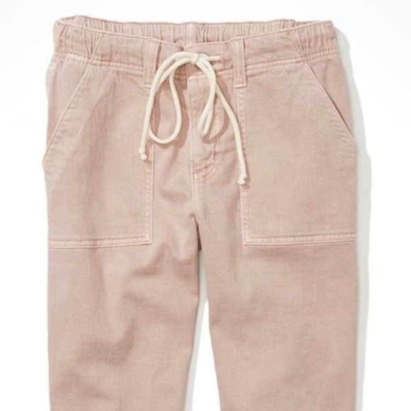 American Eagle Stretch Tomgirl Utility Jogger Size 2 Short Pink - Picture 5 of 10